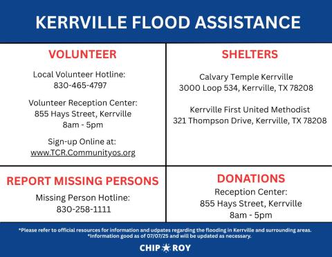 KERRVILLE FLOOD ASSISTANCE 